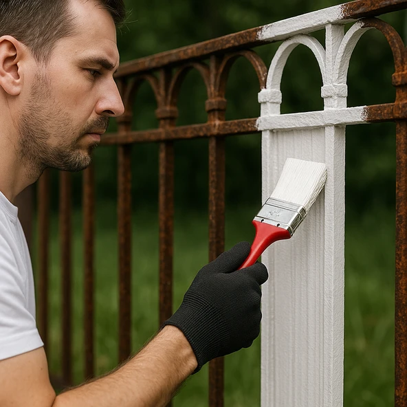 Hammerite Astarsız Boyasız Paslı Yüzey Metal Boyası Pürüzsüz Beyaz 2,5 L - Resim 2