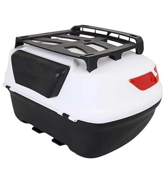 MAXEM 45 LT. SIRT DAYAMALI ÜST TAŞIMA APR. BEYAZ MOTOSİKLET ÇANTASI - Resim 2