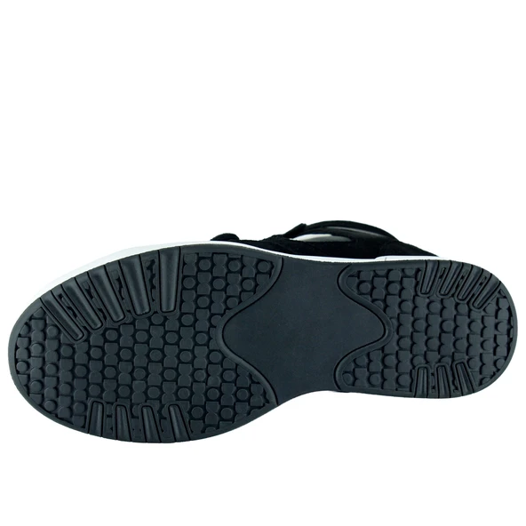 Erkan Saçmacı Talvi Siyah Beyaz Süet Yuvarlak Burun Cırt Cırtlı Gizli Dolgu Topuklu Günlük Bot - 6