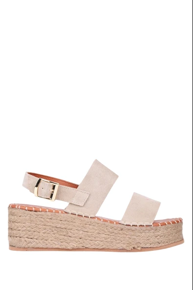 Stato Kalın Taban Kadın Sandalet Vizon - Resim 4