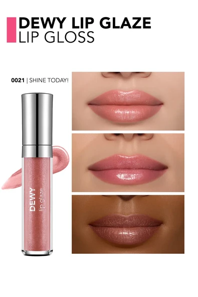 Flormar Dewy Lip Glaze Parlak & Dolgun Görünüm Veren Yapışmayan Dudak Parlatıcısı  021 SHINE TODAY - Resim 5