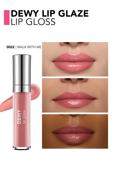 Flormar Dewy Lip Glaze Parlak & Dolgun Görünüm Veren Yapışmayan Dudak Parlatıcısı 022 WALK WITH ME - Resim 4