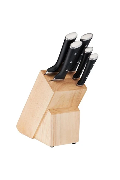 Ice Force Ahşap Bloklu 6 Parça Bıçak Seti