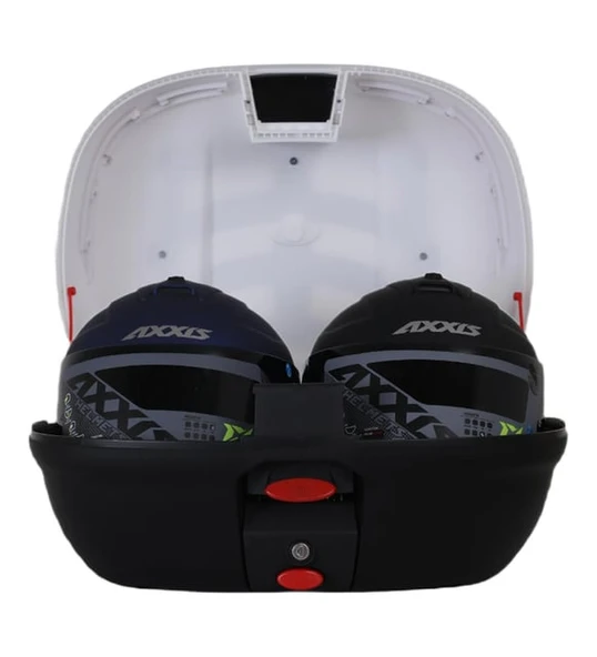 MAXEM 45 LT. SIRT DAYAMALI ÜST TAŞIMA APR. BEYAZ MOTOSİKLET ÇANTASI - Resim 3