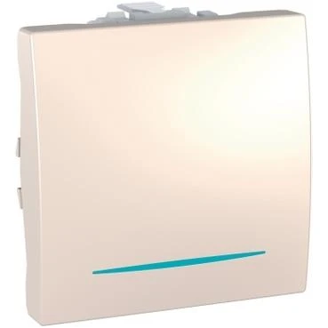 Schneider Electirc MGU3.201.25N, Unica - külbütör anahtarı - 1 yollu - 10 AX 250 VAC - 2 m - fildişi ürün görseli 1