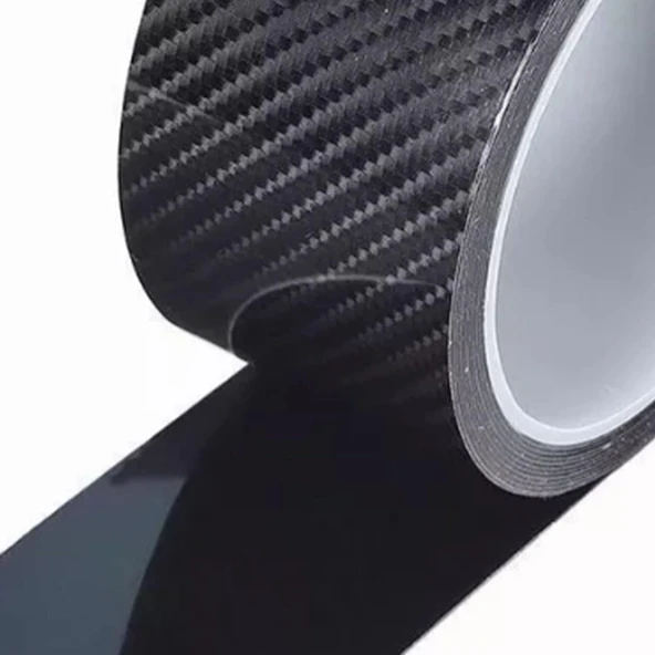 Kapı Eşiği Tampon Bagaj Koruma Folyosu Karbon Folyo 5cmx5m Siyah - 7