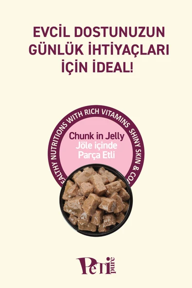 Petipure Tavuklu Yaş Kedi Maması 85 gr x 24 Adet – Jöle İçinde Parça Etli - Yavru Kedi - 5