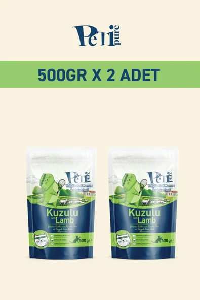 Petipure Kuzu Etli Kuru Yetişkin Kedi Maması 1 Kg - 2