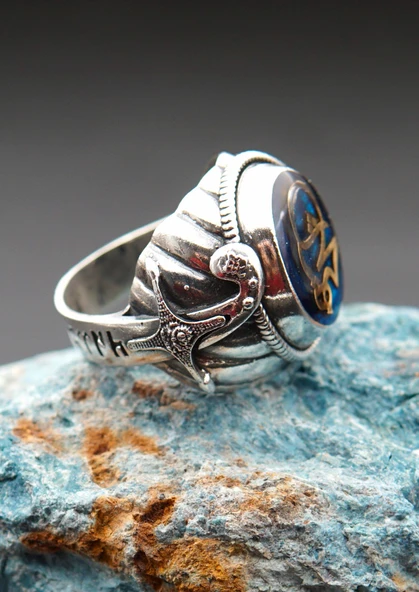 925 Ayar Gümüş Erkek  Yüzük sy00090 - Resim 4