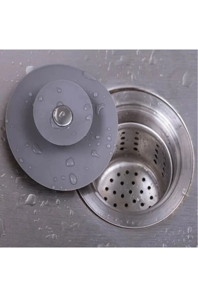 Çok Amaçlı Lavabo Gider Tıkacı | Silikon Süzgeç ve Tıpa | Mutfak, Banyo, Küvet Uyumlu ürün görseli