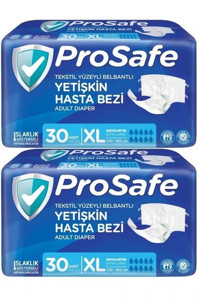 Hasta Bezi Yetişkin Bel Bantlı Tekstil Yüzey XL-Extra Large Boy 60 Adet (2PK*30) ürün görseli