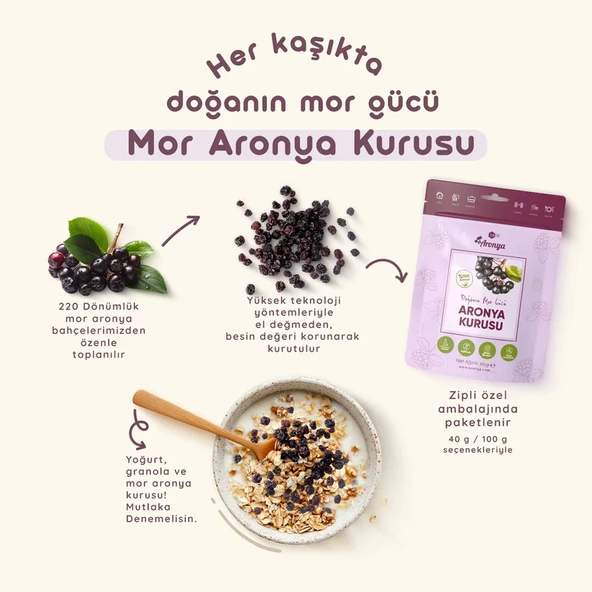 Mor Aronya Aronya Kurusu 100 gr - Resim 2