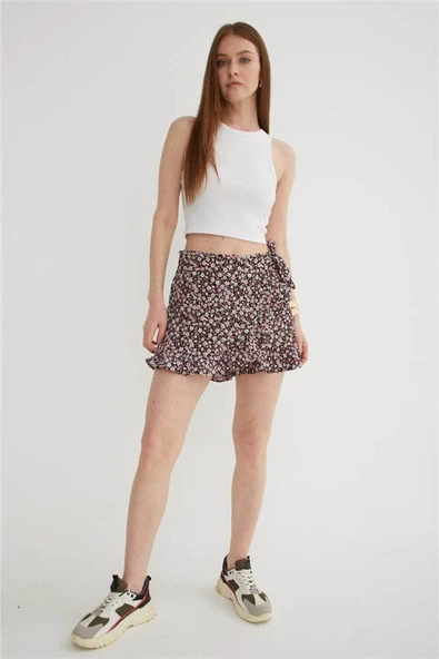 FASHION FRIENDS KADIN DESENLİ ŞORT ETEK 25Y0183K1 ürün görseli