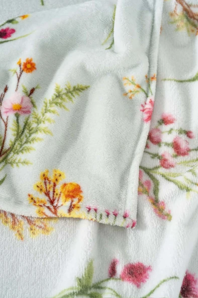 Rivaİstanbul Begonvil Çift Kişilik Peluş Battaniye - Resim 6