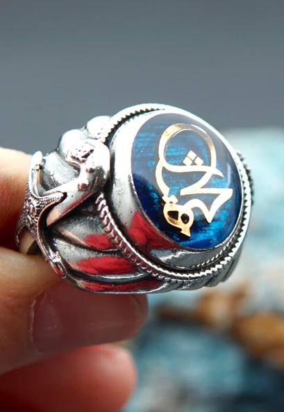 925 Ayar Gümüş Erkek  Yüzük sy00090 - Resim 5