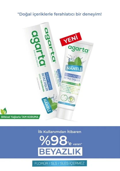 Agarta Doğal Naneli Diş Macunu 100 ml - Resim 3