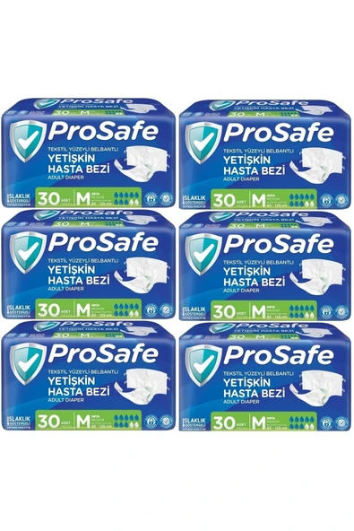 Hasta Bezi Yetişkin Bel Bantlı Tekstil Yüzey M - Medium - Orta Boy 180 Adet (6PK*30) ürün görseli