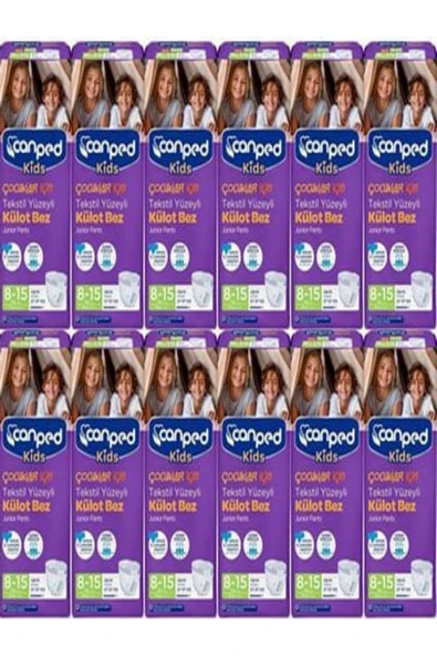 Çocuklar Için Emici Külot 8-15 Yaş 8li 12 paket(96 adet) ürün görseli