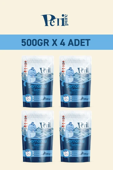 Petipure Somonlu Kuru Yetişkin Kedi Maması 2 Kg - 2