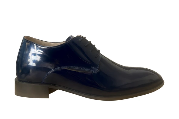 Alfa %100 Deri Damatlık Erkek Ayakkabı 7 Cm Gizli Topuklu Boy Uzatan - Mat/Rugan - Resim 3