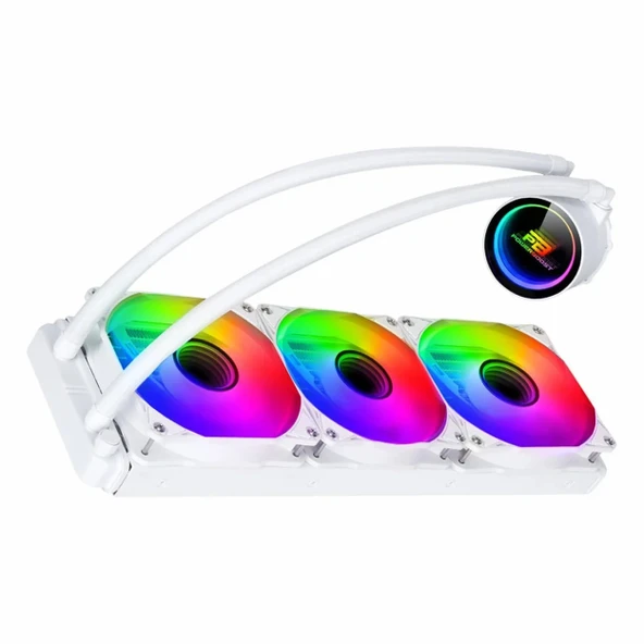 PowerBoost Deep 360 ARGB 360mm AM5/1700P Beyaz İşlemci Sıvı Soğutucu ürün görseli 1