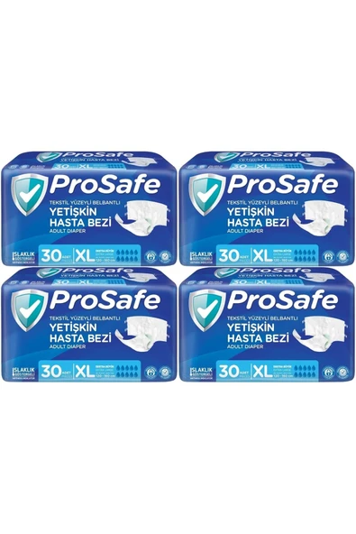 Hasta Bezi Yetişkin Bel Bantlı Tekstil Yüzey XL-Extra Large Boy 120 Adet (4PK*30) ürün görseli