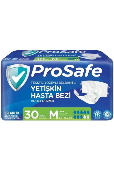 Hasta Bezi Yetişkin Bel Bantlı Tekstil Yüzey M - Medium - Orta Boy 60 Adet (2PK*30) - Resim 2