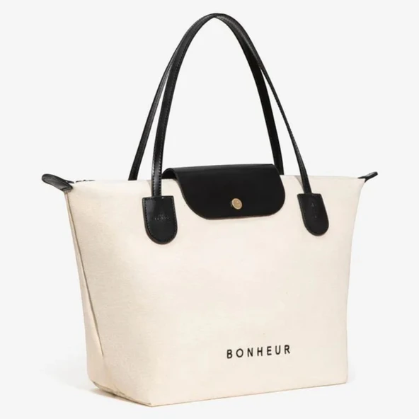 BONHEUR N 7 Kanvas Çanta- Coconut Mılk ürün görseli 1