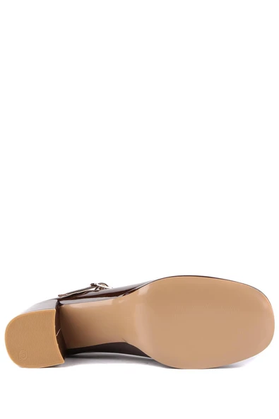 Stato - Kahve Rugan Kadın Topuklu Ayakkabı - Resim 6