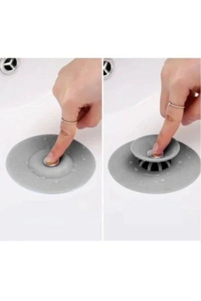Çok Amaçlı Lavabo Gider Tıkacı | Silikon Süzgeç ve Tıpa | Mutfak, Banyo, Küvet Uyumlu - Resim 5