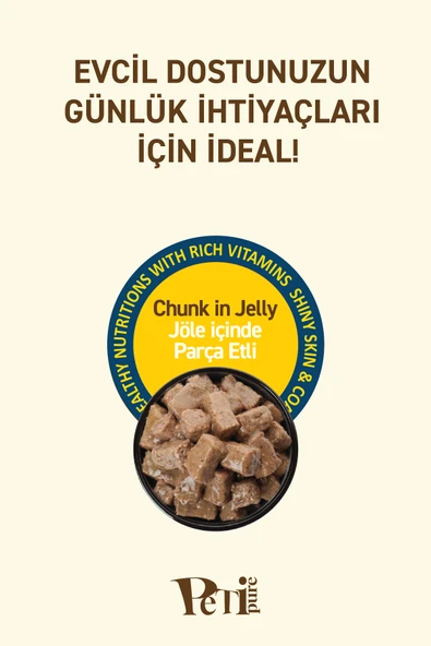 Petipure Tavuklu Yaş Kedi Maması 85 gr x 24 Adet – Jöle İçinde Parça Etli - Yetişkin Kedi - 5