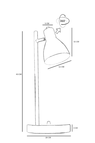 Lumexx OTİS ESKİTME MASA LAMBASI - Resim 5