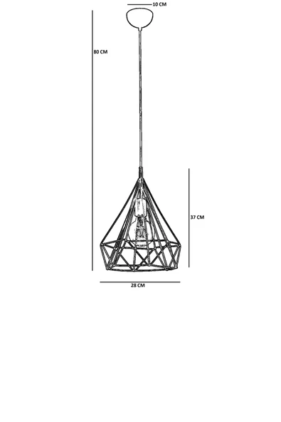 Lumexx PRAMİT BÜYÜK TEKLİ SİYAH SARKIT - Resim 4