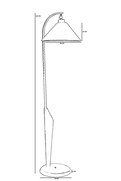 Lumexx AKTAN CEVİZ LAMBADER HASIR SİYAH ABAJURLU - Resim 4