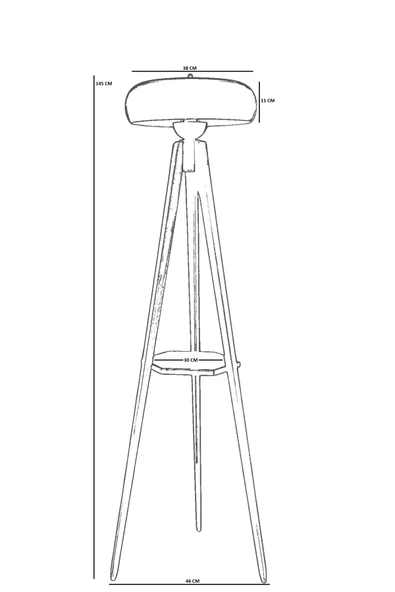 Lumexx SEHBALI TRİPOD CEVİZ LAMBADER SMİTH SİYAH BAŞLIKLI - Resim 4