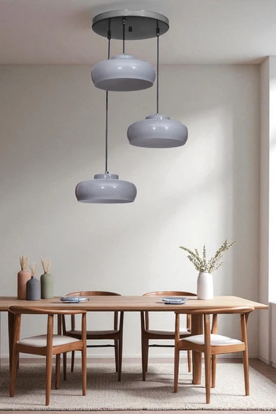 Lumexx SMİTH 3 LÜ TEPSİLİ GRİ SARKIT ürün görseli