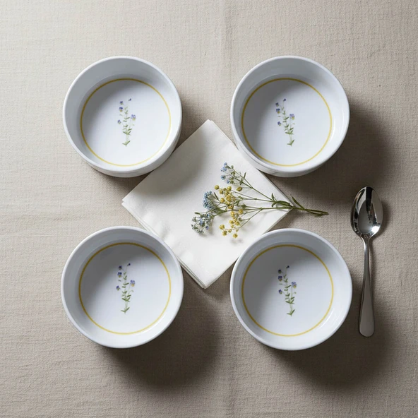 GÜRAL PORSELEN Paris Flower 4 Parça 12 cm Kase 29551 ürün görseli 1