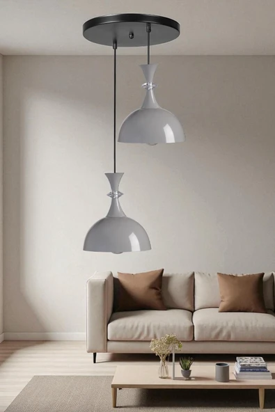 Lumexx AKAY 2 Lİ TEPSİLİ GRİ SARKIT ürün görseli