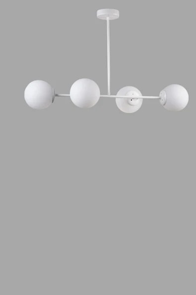 Lumexx YENİ FAVORİ 4 LÜ BEYAZ CAMLI AVİZE - Resim 3