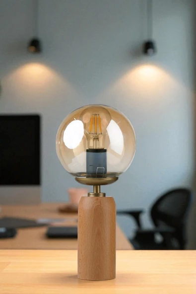 Lumexx LOLE NATUREL BAL CAMLI MASA LAMBASI - Resim 2