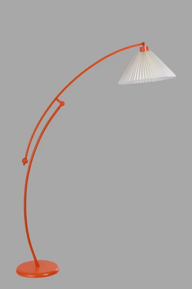 Lumexx ZÜMRA TURUNCU LAMBADER PİLELİ KREM ABAJURLU - Resim 3