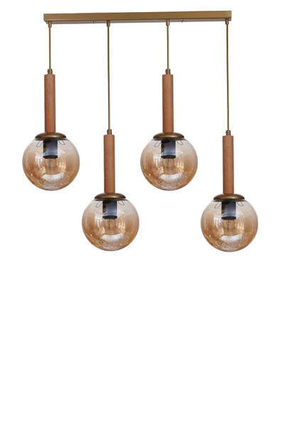 Lumexx IŞIL 4 LÜ SIRALI NATUREL BAL CAMLI SARKIT - Resim 2