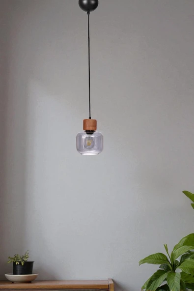 Lumexx LİDYA TEKLİ SİYAH FÜME CAMLI SARKIT ürün görseli