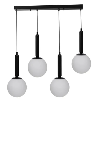 Lumexx SEZGİ 4 LÜ SIRALI SİYAH BEYAZ CAMLI SARKIT - Resim 2