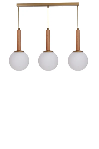 Lumexx IŞIL 3 LÜ SIRALI NATUREL BEYAZ CAMLI SARKIT - Resim 2