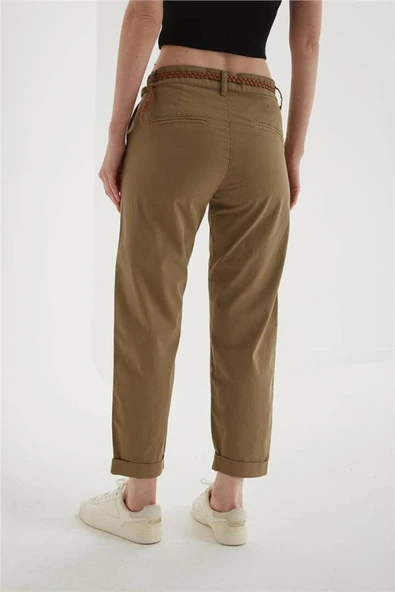 FASHION FRIENDS KADIN KEMERLİ PANTOLON 25Y0107K1 - Resim 7