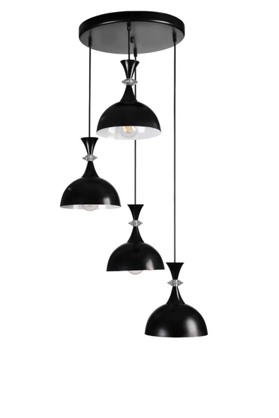 Lumexx AKAY 4 LÜ TEPSİLİ SİYAH SARKIT - Resim 2