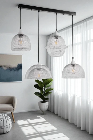 Lumexx KARMAŞIK 4 LÜ SIRALI BEYAZ SARKIT ürün görseli