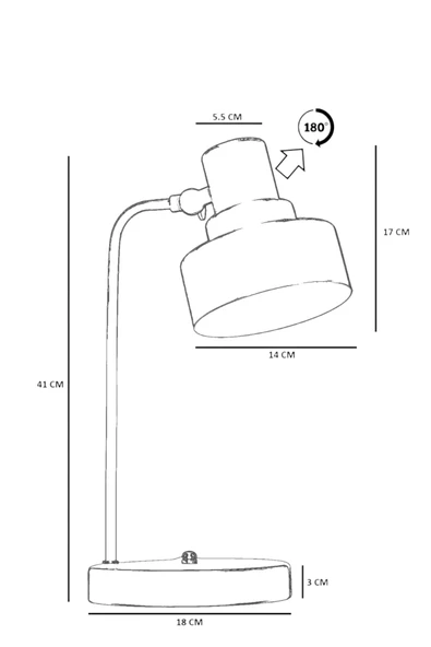 Lumexx DANİEL TURUNCU MASA LAMBASI - Resim 5