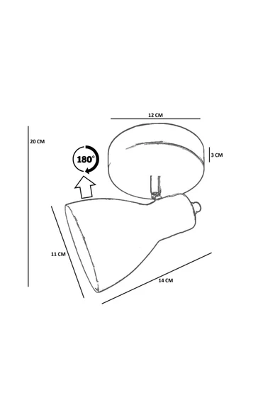 Lumexx OTİS TEKLİ SİYAH PLAFONYER AVİZE - Resim 4